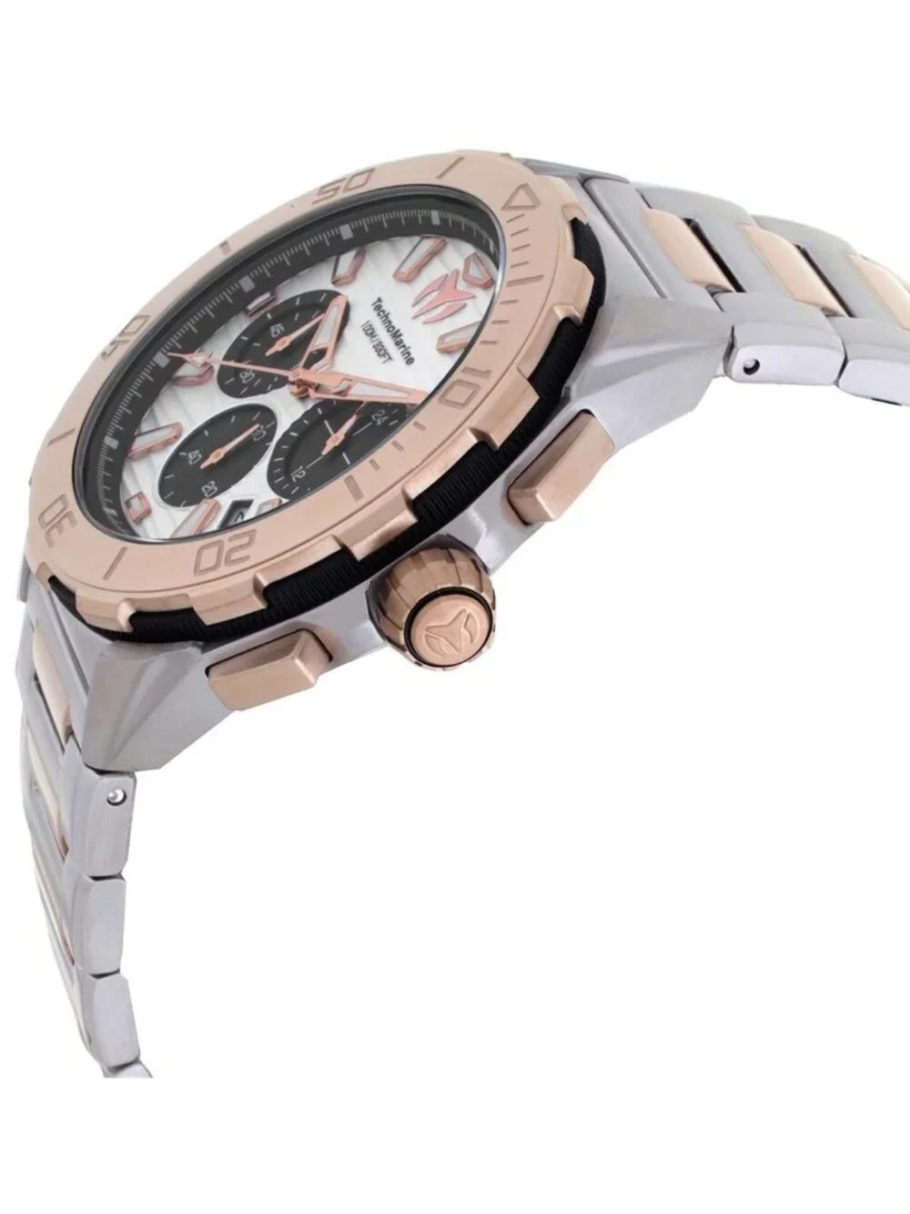 NWT Technomarine Seven Seas Chronograph GMT Quartz Silver Dial Men's Watch